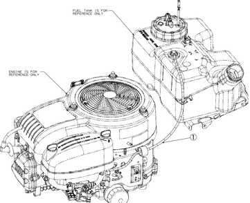 Fuel Accessories Diagram and Parts List for (13A9A1CN010)(2018) Cub Cadet Lawn Tractor